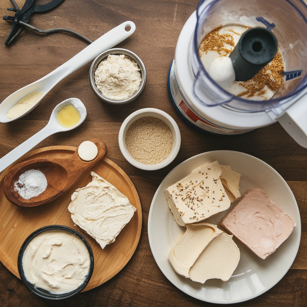 vegan cream cheese making image